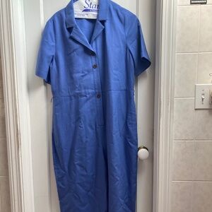 J. Peterman Blue Linen Jumpsuit, 12